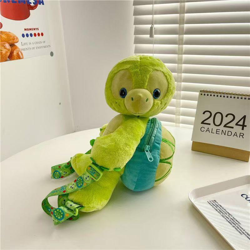 Плюшевый рюкзак-черепашка детский кукла кукольная сумка милый рюкзак-черепашка сумка в детский сад 32cm