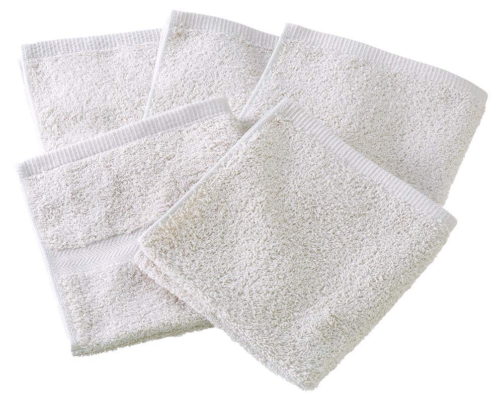 Hotel Hand 5-Piece Set of Japanese-Made Senshu Towels (Approx. 32 X 33 Cm), Light Gray