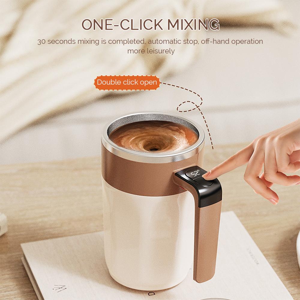 Rechargeable Automatic Magnetic Cup Electric Coffee Self Mixing Mug USB Waterproof Food Safe 400ML Coffee Mug