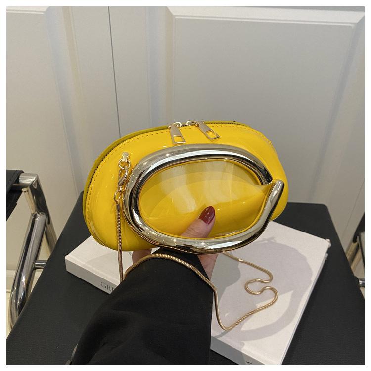 Clash Of Colours Design Personality Temperament Fashion Chain Crossbody Shoulder Small Square Women's Bags