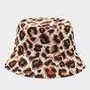 Spring new leopard print pattern double-sided basin hat women's tide outdoor fashion sunscreen visor couple casual bucket hat