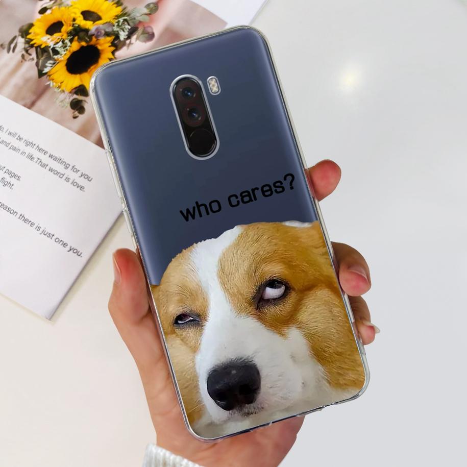 Para Xiaomi Pocophone F1 Funda Poco F1 Moda Flor Cubierta Silicona Suave Delgada Funda de Teléfono Para xiaomi Pocophone F1 Global F 1 Funda