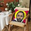 Rapper KKendrick LLamar Cushion Cover Silky Short Plush Invisible Zipper Dustproof Sofa Pillow Case for Home Decor