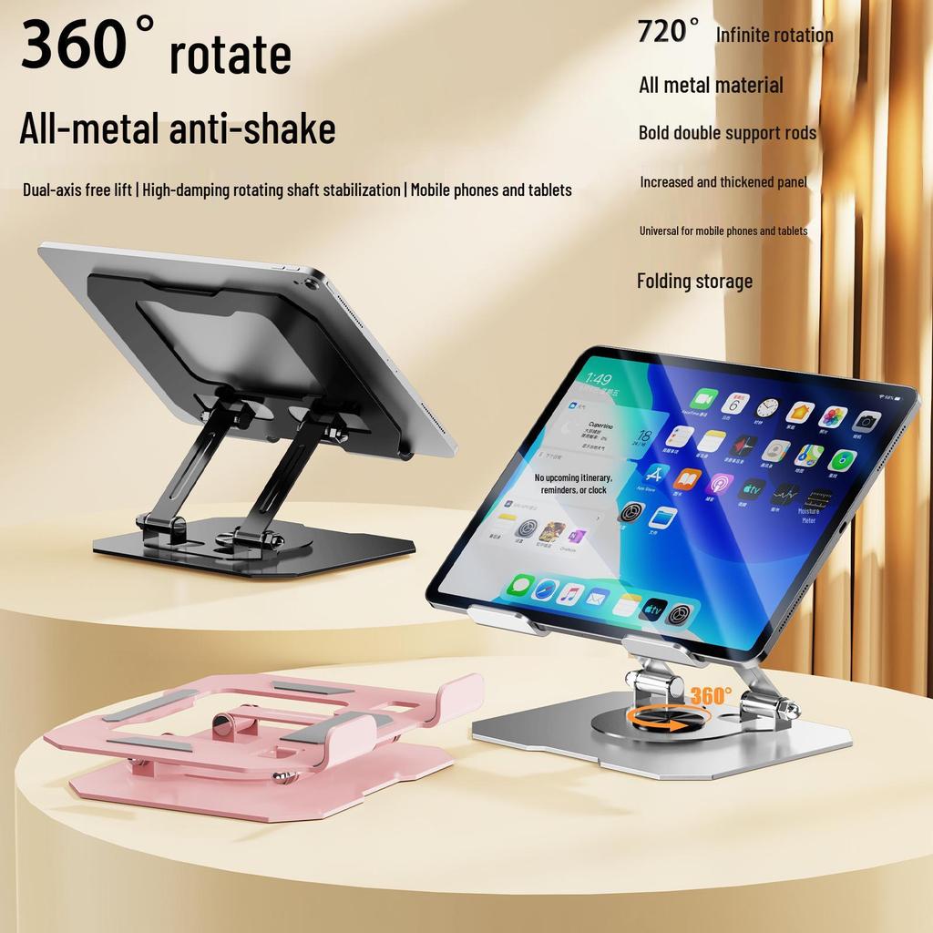Upgraded All-Metal 360° Rotating Stand for Phones, Tablets, and Laptops
