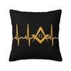 Custom Freemason Evil Eye Symbol Throw Pillow Covers Masonic Mason Chair Cushion Cover Square Pillowcase