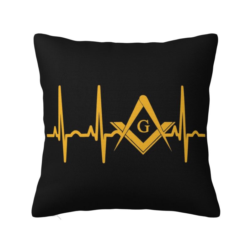 Custom Freemason Evil Eye Symbol Throw Pillow Covers Masonic Mason Chair Cushion Cover Square Pillowcase