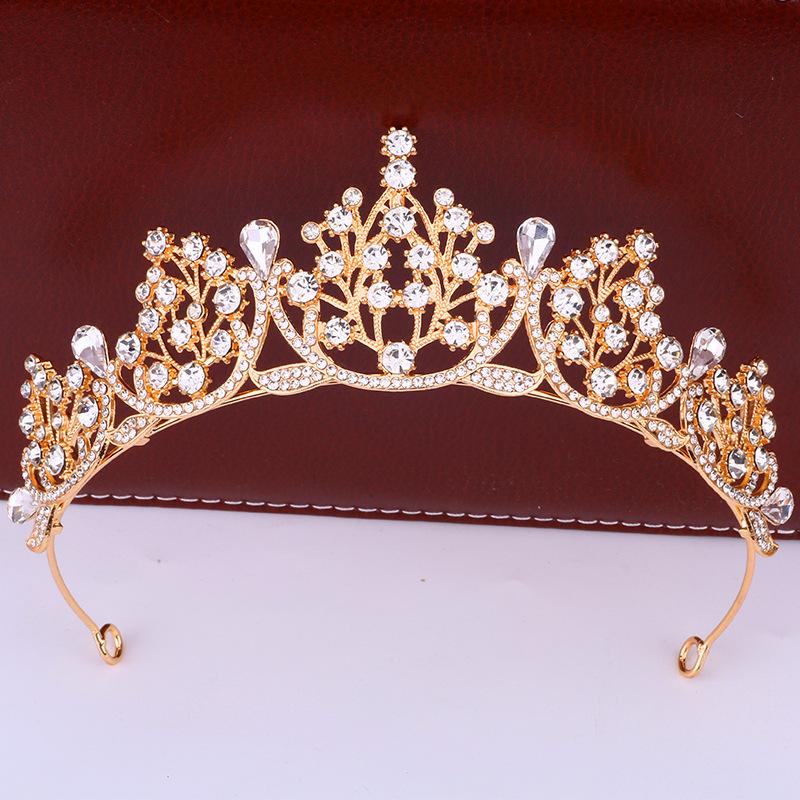 New Fashionable Princess Crystal Crown Headwear Bride's Wedding Dress Dress Accessory  Beauty Pageant Performance Queen's Crown