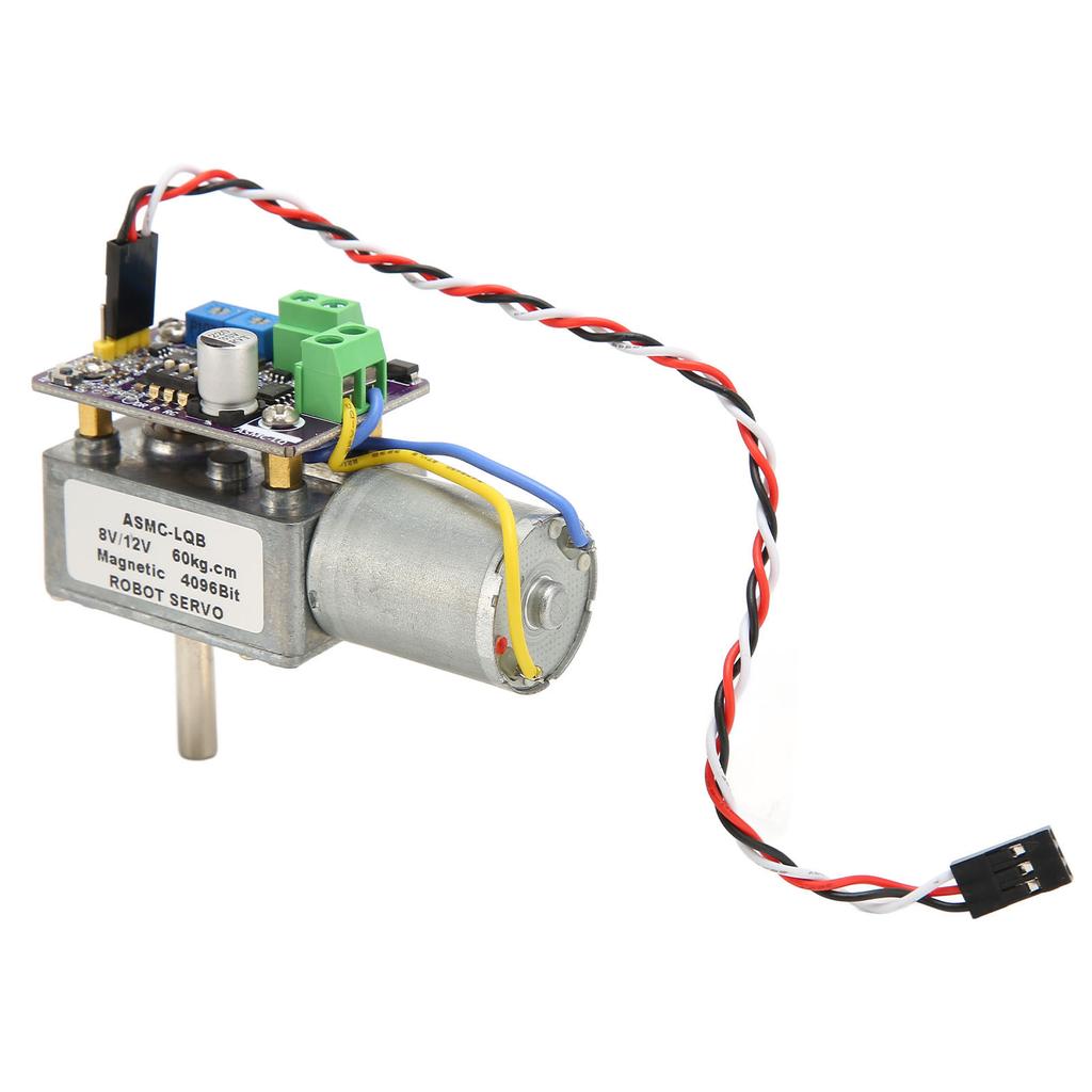 360 Degree Encoder Robot Servo High Power Stable 60Kg Worm Gear Servo for Robot Arm Valve Control