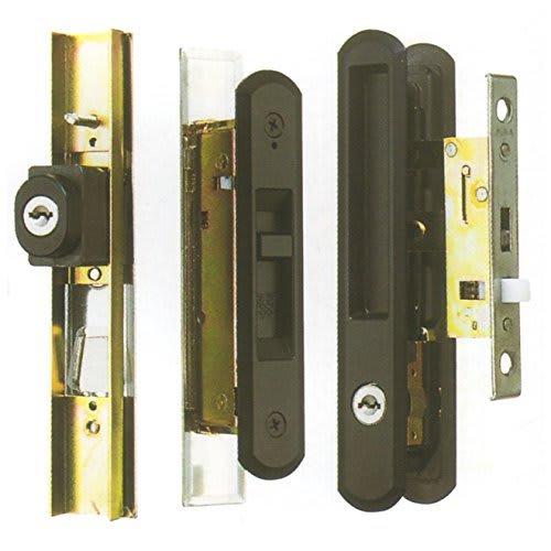 TOSTEM Aluminum Sash Sliding Door Lock, KH-215, with 3 Keys, Replacement, Lumiere Black, for Double Sliding Doors