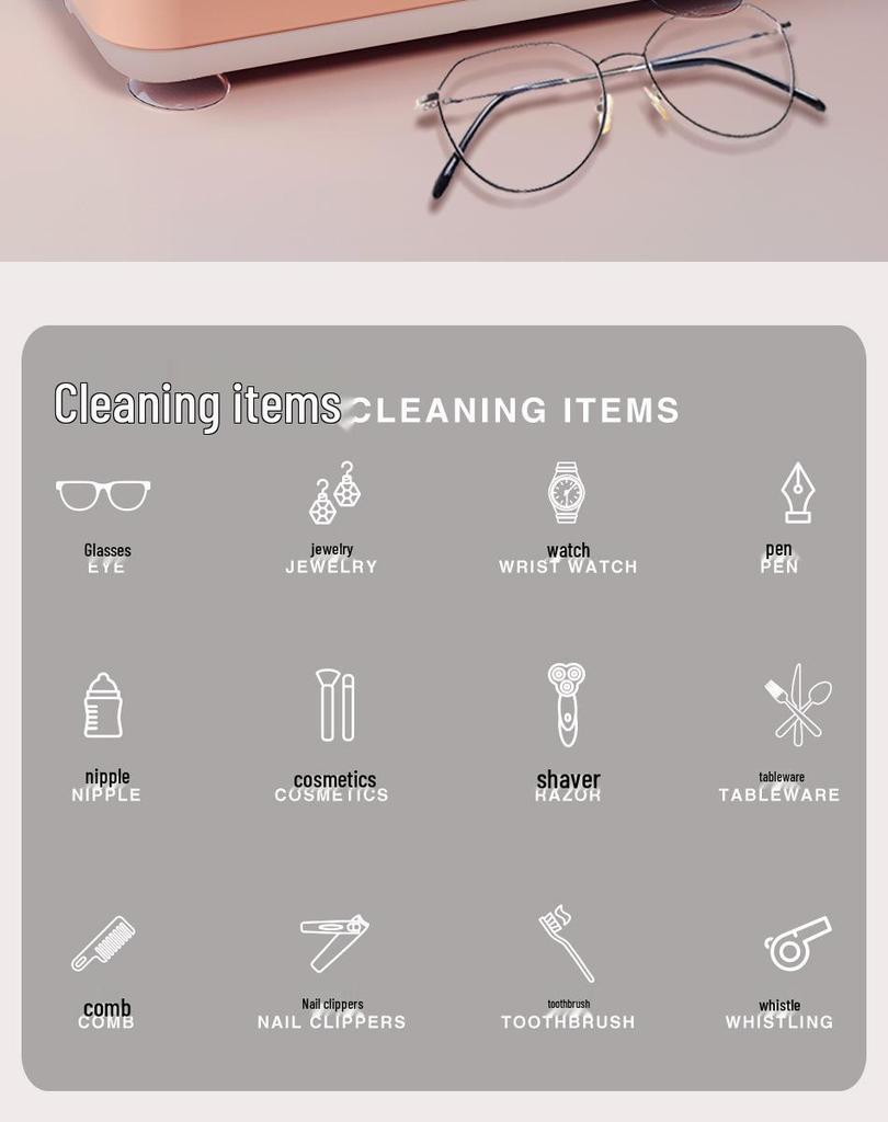 Contact Lens and Jewelry Multifunctional Cleaner - Portable Glasses Cleaning Machine