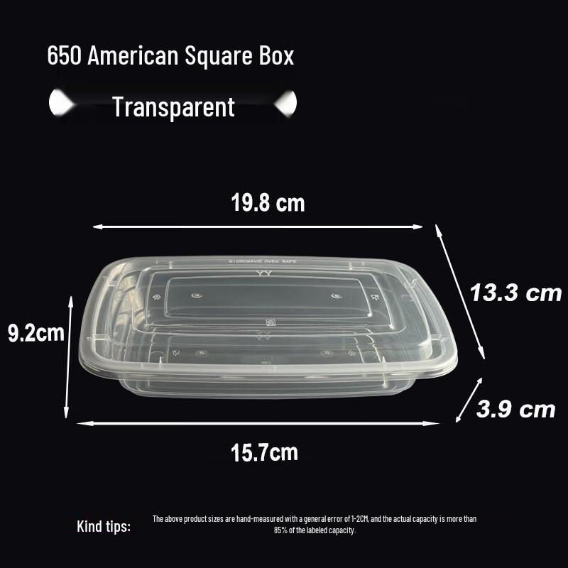 Disposable Rectangular Takeaway Food Containers