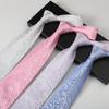 Light Tie Men, Business Banquet Photography Wedding Pink Purple Suit Shirt High-End Pattern Hand Style