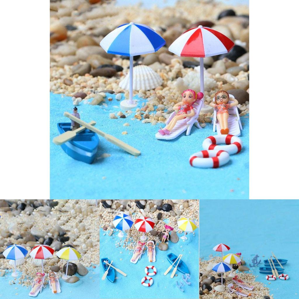 Mini Beach Ornament Micro Landscape Fairy Garden Decorative Doll House Accessory