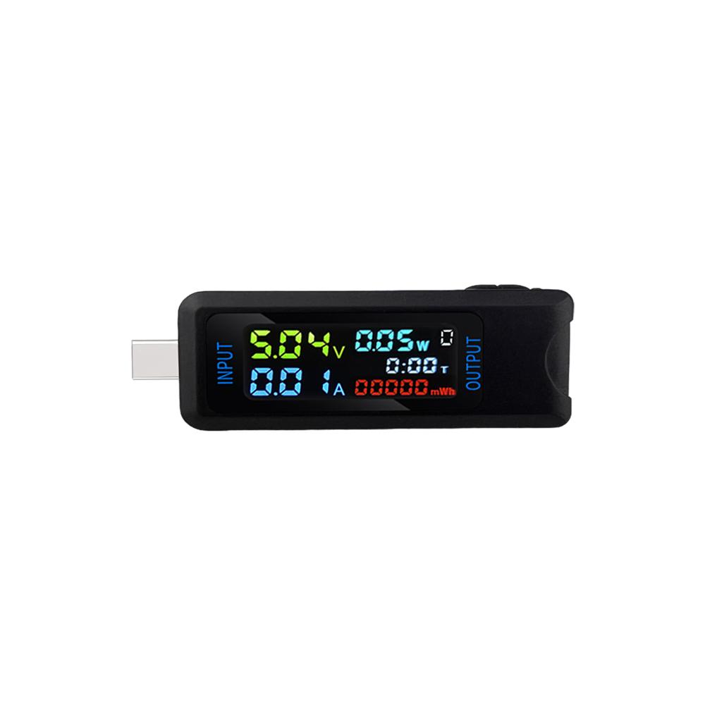 

USB Type-C Tester Current Voltage Indicator Electric Ammeter Power Meter Charge DC Digital Multimeter Voltmeter Wattmeter