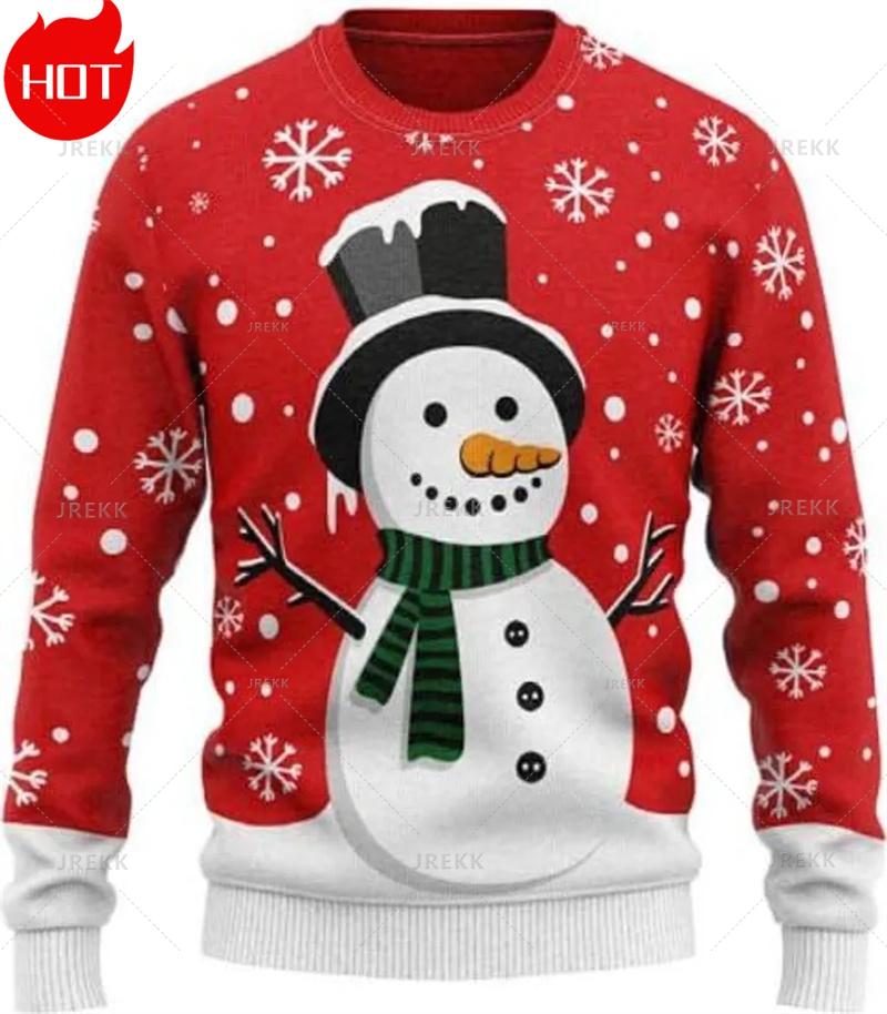 3D Printed Xmas Sweatshirts Mens Ugly Christmas Sweater Funny Fashion New In Sweaters Ugly Sweaters Christmas Jumper Men Clothes