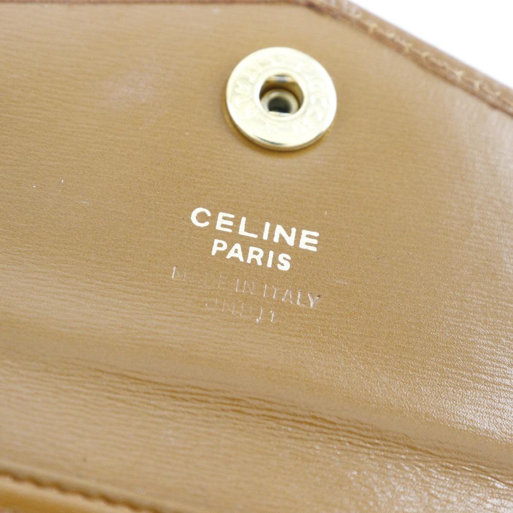 CELINE Double Sided Bi-Fold Wallet Brown leather Women Used