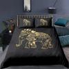 3D Printed Elephant Bedding Set for Boys Adults Teens Ganesha Duvet Cover Set Queen Size Polyester Bohemian Style Luxury