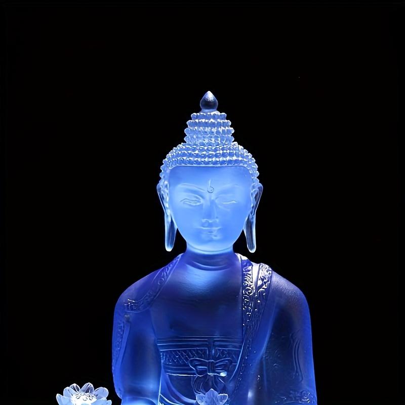 1pc Classic Resin Buddha Statue Ornament, Symbolizing Good Luck & Spiritual Enlightenment, Floor Placement