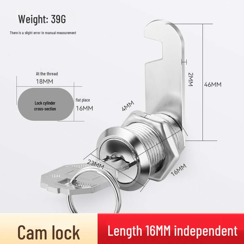 Sheet Metal File Cabinet Lock - Core Security for Employee Storage, Door, Mailbox, and Locker Cabinets