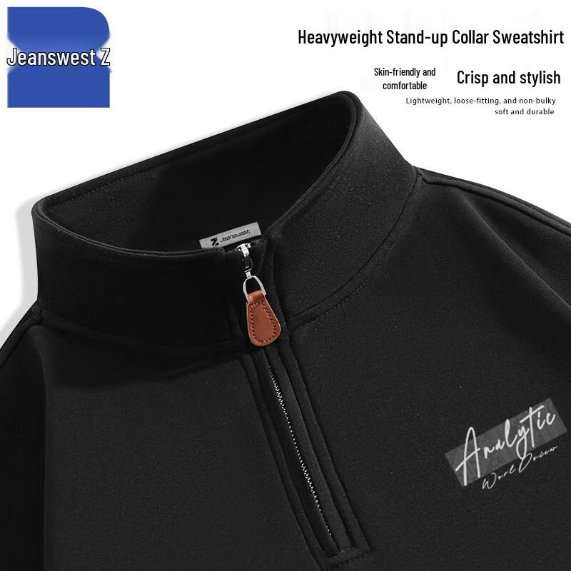 

Jeanswest Men s Z Heavy Casual Half-Zip Pullover Hoodie T1012 3XL