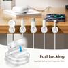 Rotatable Cord Organizer Cord Holder Charger Cable Management Adhesive Wire Organizer Keeper Nightstand Home Office Accessories