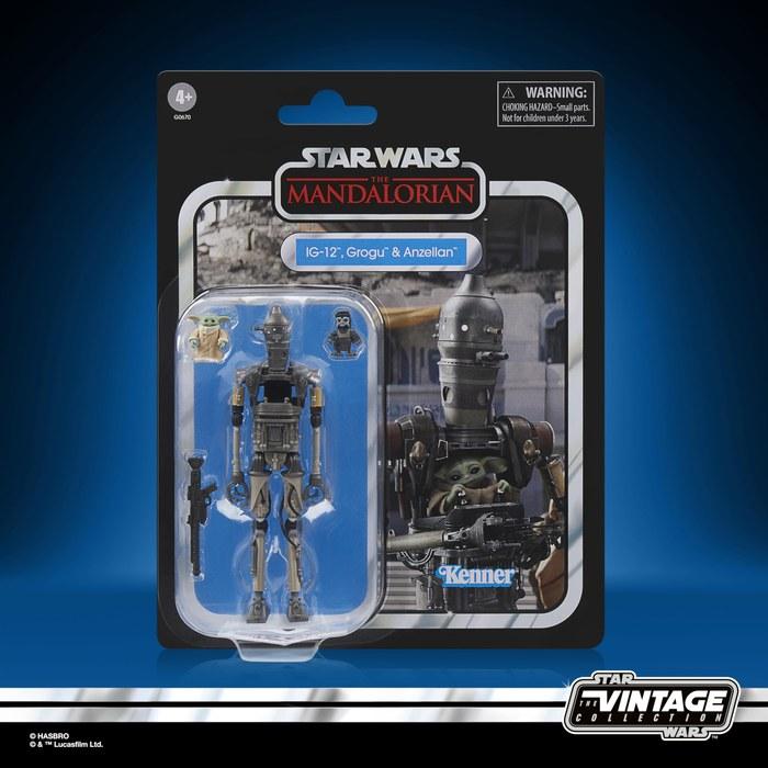 Star Wars Vintage Collection IG-12, Grogu & Anzellan 3.75-inch Action Figure 3-Pack
