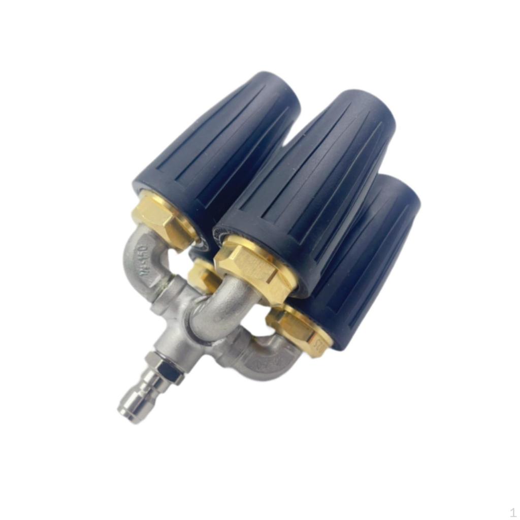 4000 PSI Pressure Rotating Spray Nozzle 1/4 Inch Quick Connect Stainless Steel Connector