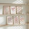 QQG Christian Wall Art Prints Set of 6 Pink Bible Verses Pictures Wall Decor Boho Floral Scripture Gallery Prints Girly Coquette Bow Aesthetic