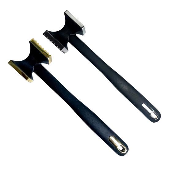 Meat Hammer Zinc Alloy Meat Tenderizer with Dual-Sided Textured Meat Mallet Quick Fibrous Tissue Breakdown Breaker for