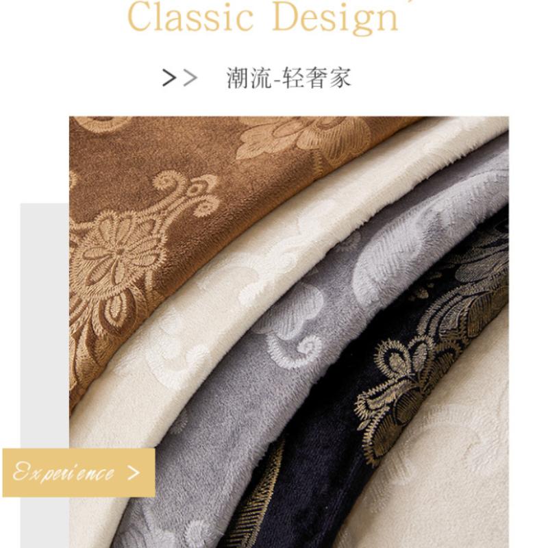 High-end Universal Sofa Cushion Cover Black Fabric Soft Towel Gold Edge L Corner Seat Slipcover Chair Pad Living Room 4 Seasons