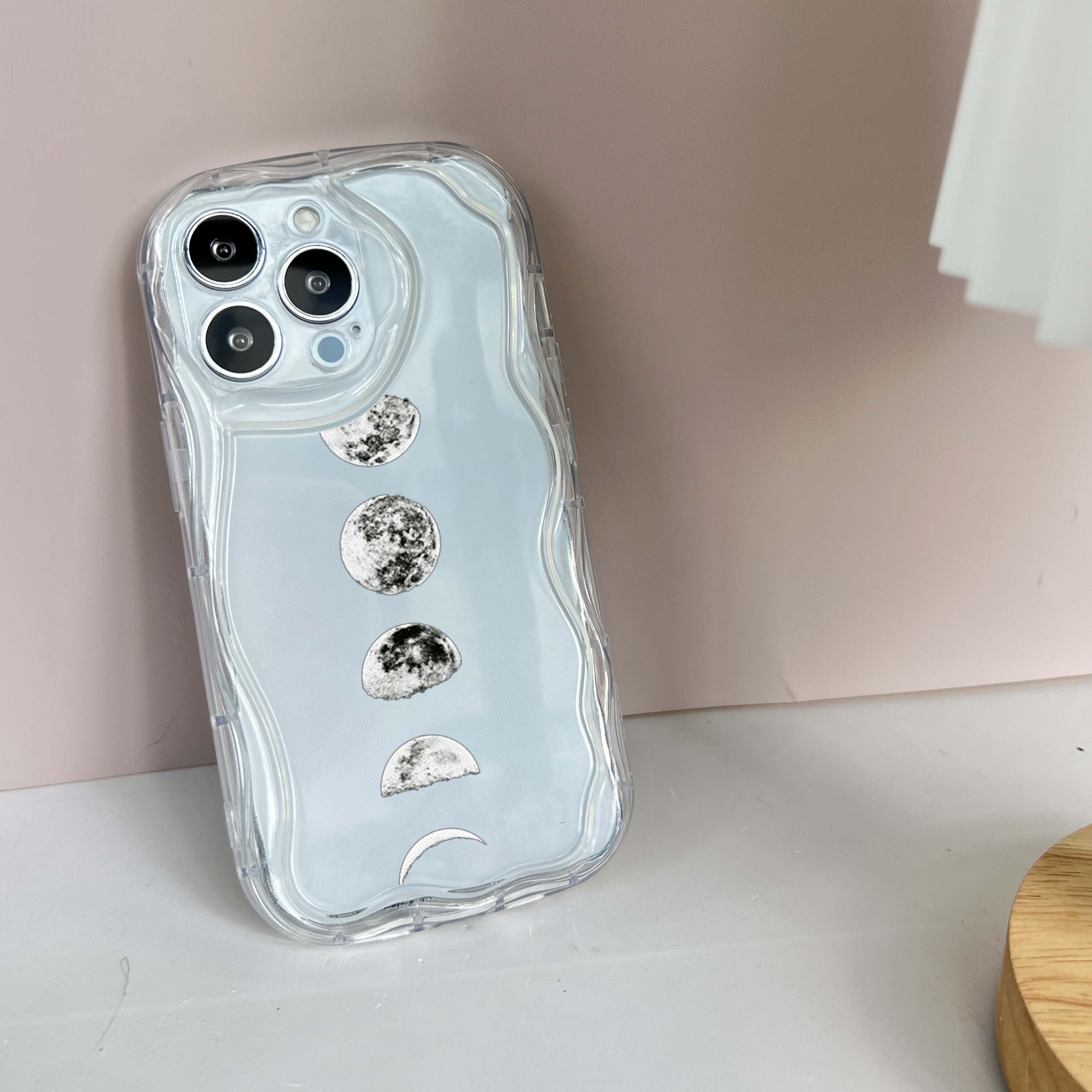 N29 Space Moon Astronaut art Волнистый чехол для телефона для iPhone 15 14 13 Pro — фото 5