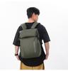 Minimalist Water-resistant Leather Backpack - Ideal for Men, Students, and Commuters