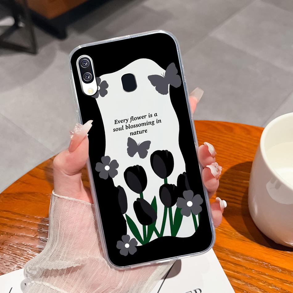 For Samsung Galaxy A40 A41 Phone Case Simple Creative Clear Back Cover For Samsung A 40 A 41 Soft TPU Silicone Anti Drop Fundas