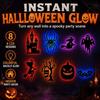 Halloween Pvc Lighted Wall Decals With Spiders And Pumpkins For Party Decoration