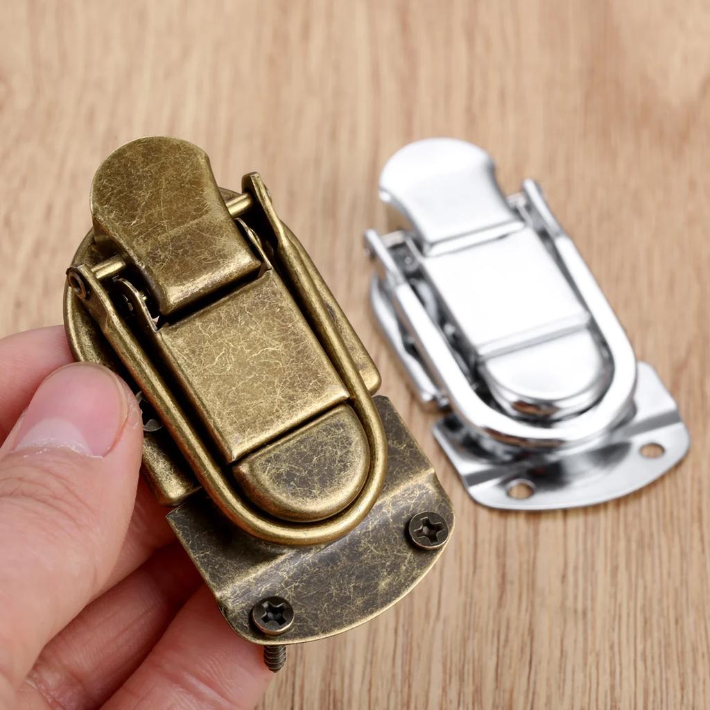1pc Toggle Latch Clasp W/screws Vintage Zinc Alloy Lock Wooden Box Jewelry Wine Gift Case Antique Bronze/Silver 67mmx34mm Buckle