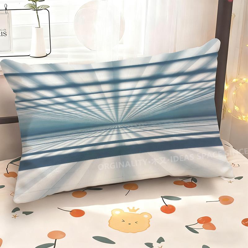 Abstract Blue Geometric Pillowcase Suitable For Sofa Bedroom Car Pillow Cover Cushion Rectangular Back Cushion