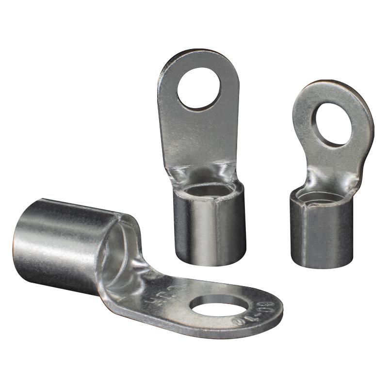 CJH RNB5.5-8/10/12 Red Copper Terminals, 0.9mm Thick, 1000 Pcs, Cold Press Round Bare Copper Lug