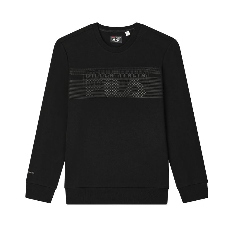 New FILA Sweatshirt Men's Jet Black F11M443205F-BK