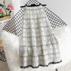 Herbst Winter Damen Freizeit Strickrock Damenmode Quasten Maxirock Koreanische Frauen Hohe Taille Karomuster Lange Röcke