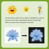 Glow-In-The-Dark Rainbow Blue Flower Toilet Sticker Shiny Crystal Floral Theme Decal Self-Adhesive Removable Bathroom Decoration