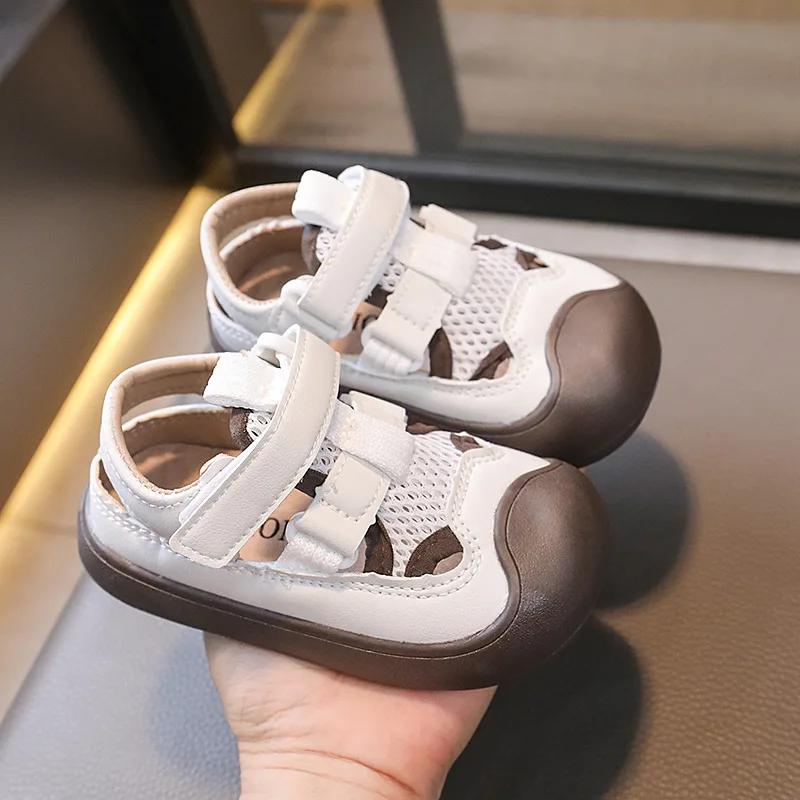 Children's Sandals Patchwork Girls Causal Thick Bottom Sandals Fashion Summer Kids Boys Cut-outs Beach Shoes Non-slip Versatile