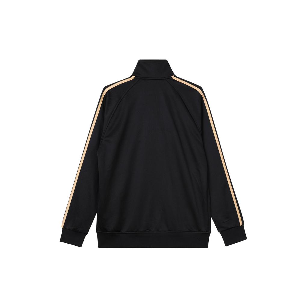 adidas Sportlife Jackets Unisex Black With Gold Stripes Stand Collar Moderate Other TR30JR-BG