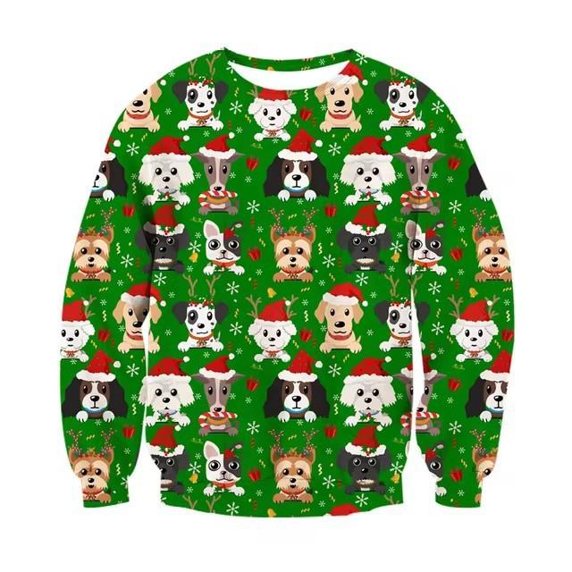 Autumn and Winter Men's Christmas 3D Printed Crew Neck Fashionable Versatile and Comfortable Hoodies & Sweatshirts (men’s)