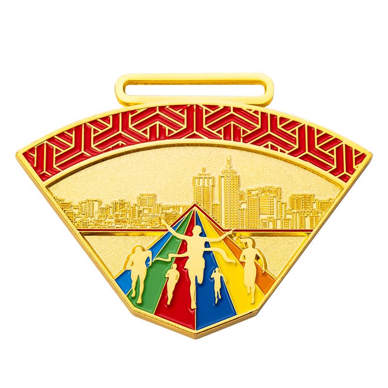 Gold Marathon Race Medal - Team Event Champion Commemorative Trophy
