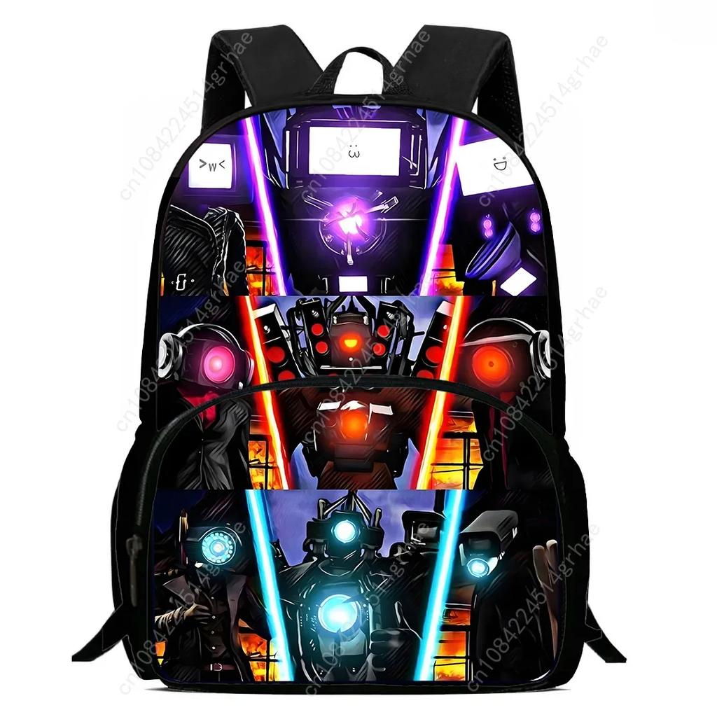 Kids Backpacks Boys and Girls Student Birthday Gift Child Skibidi Toilet School Bags Large Capacity Camping Durable Rucksack