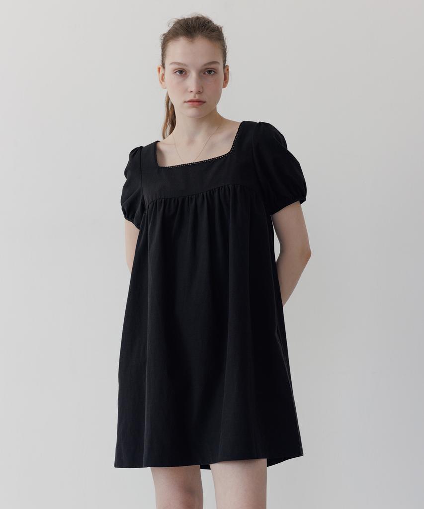 Tuddment Puff Sleeve Mini Dress Black