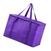 Thermal Insulated Reusable Grocery Bag Collapsible Food Delivery Bag With Zipper Top for Office Lunch Camping BBQ