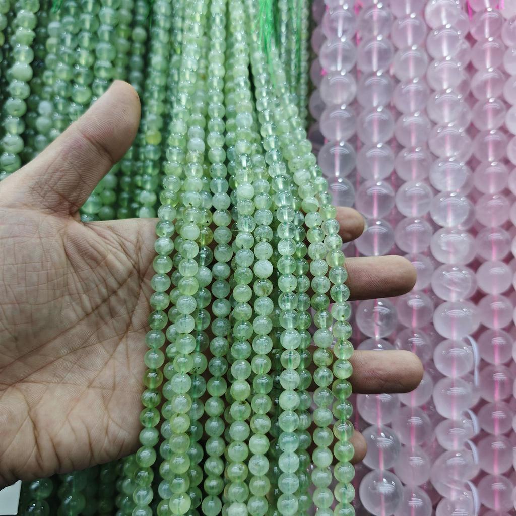 7A Prehnite Round Beads - DIY Jewelry Accessories Bracelet String, Semi-finished Products