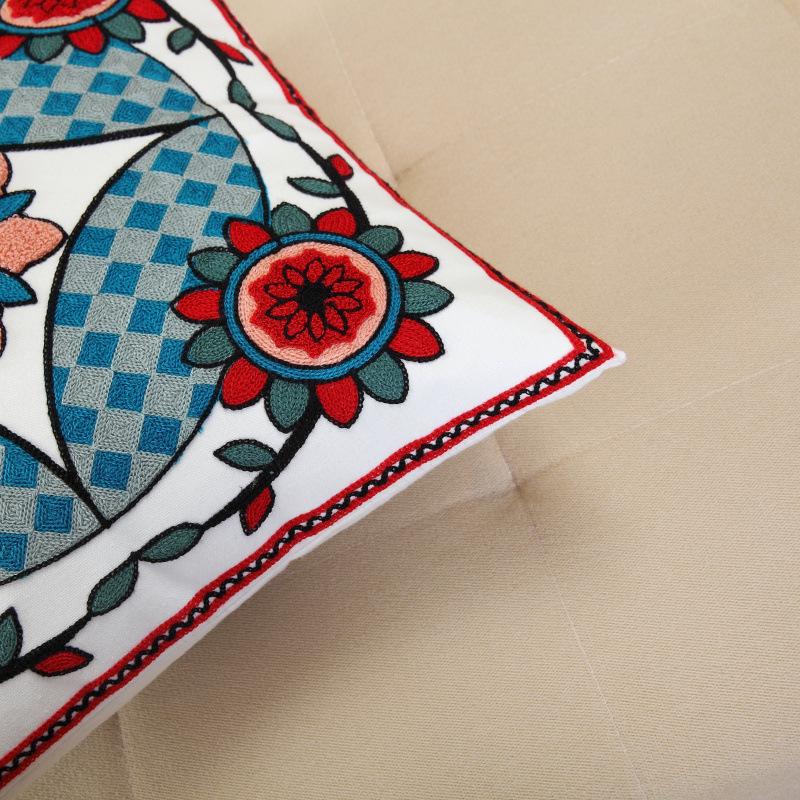 Cotton Embroidery Sofa Cushion Cover Cartoon Pillow Bed Bedside Pillow