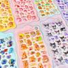 2/4 Pcs Mix Sanrio Cartoon Stickes Kuromi Capybara Zootopia 3D Stereo Crystal Sticker Decorative DIY Material Sticker